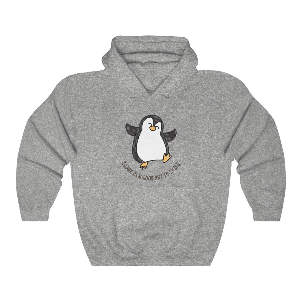 Happy Dancing Penguin Hooded Sweatshirt [Sport Grey] NAB It Designs