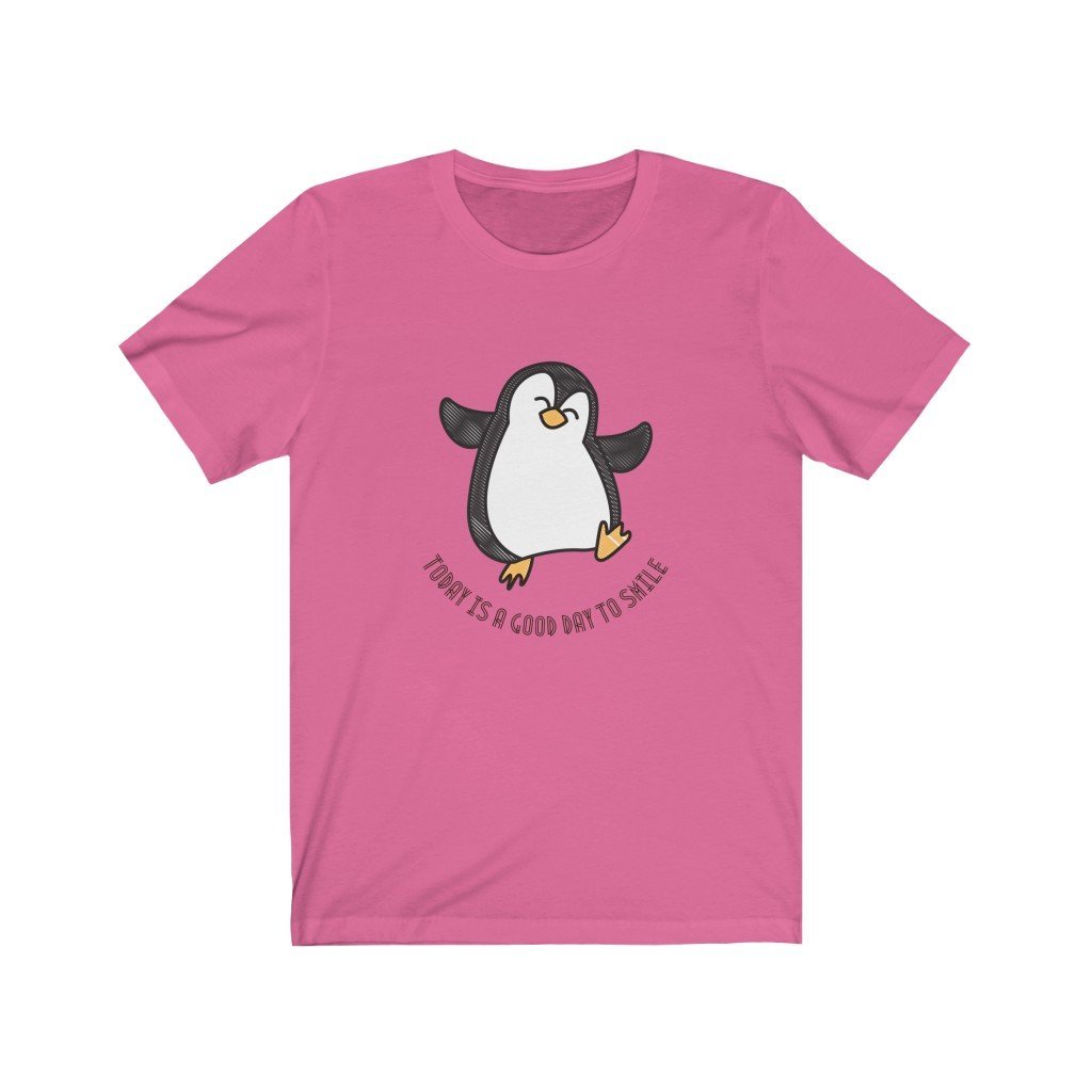 Happy Dancing Penguin - T-Shirt (Unisex) [Charity Pink] NAB It Designs