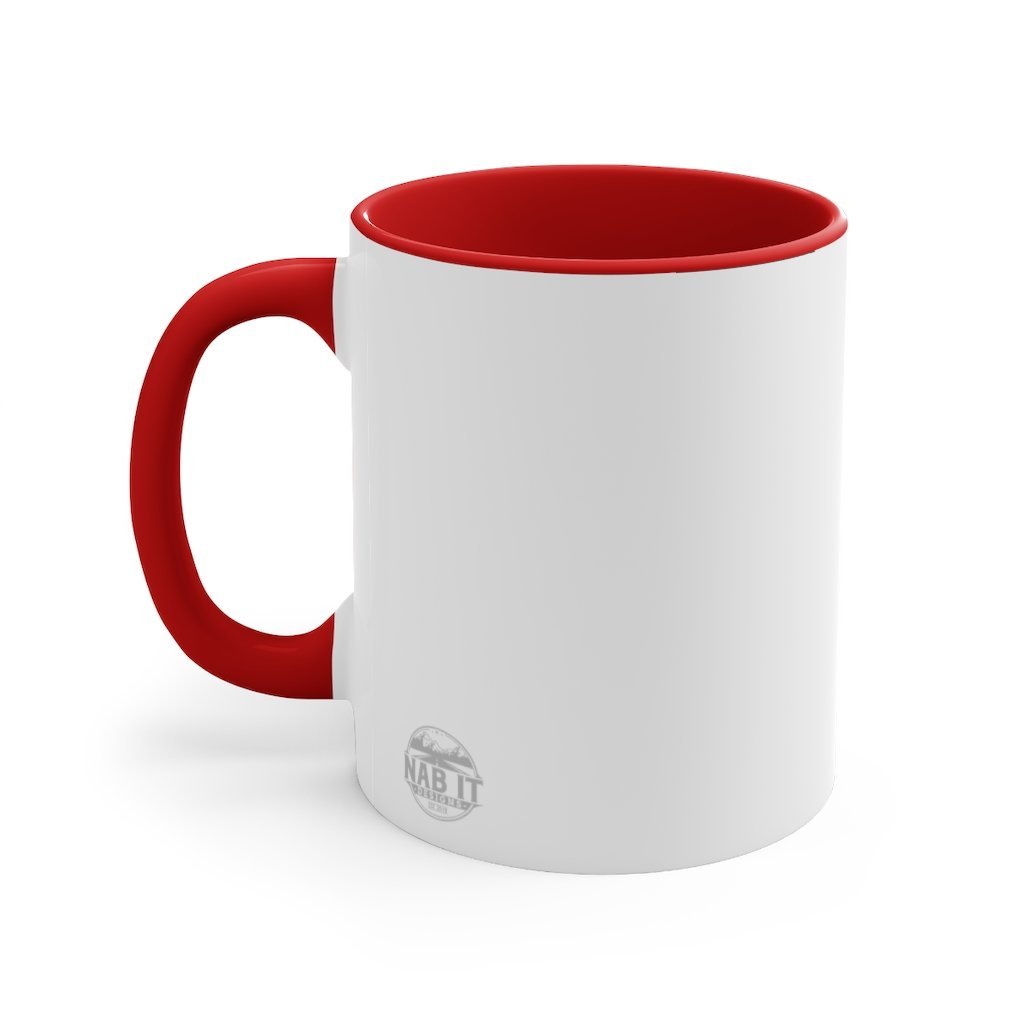 I Don't Call Myself Superman, But She Does Mug - Funny Superman Black Accent Coffee Mug, 11oz [Red] NAB It Designs