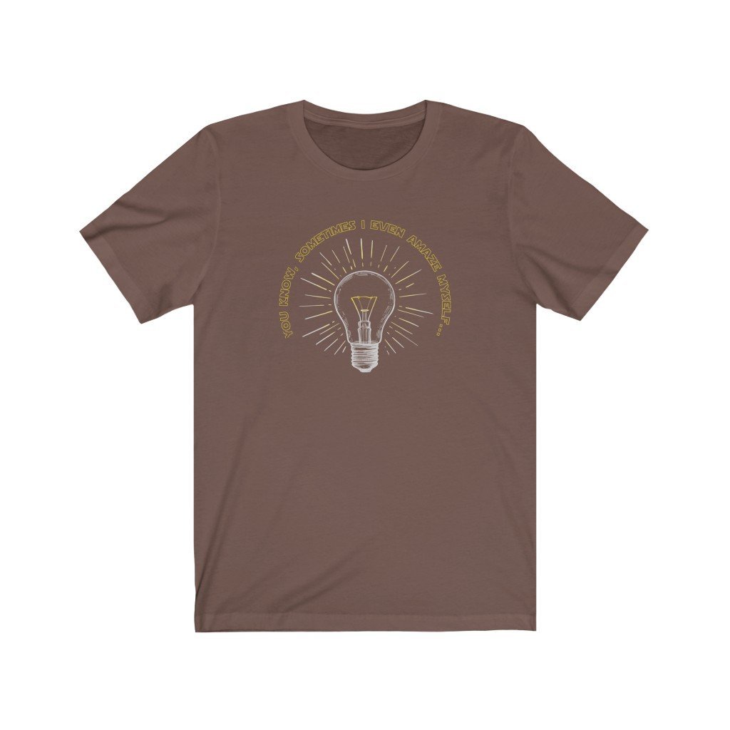 I Even Amaze Myself - Funny Star Wars Quote T-Shirt (Unisex) [Brown] NAB It Designs