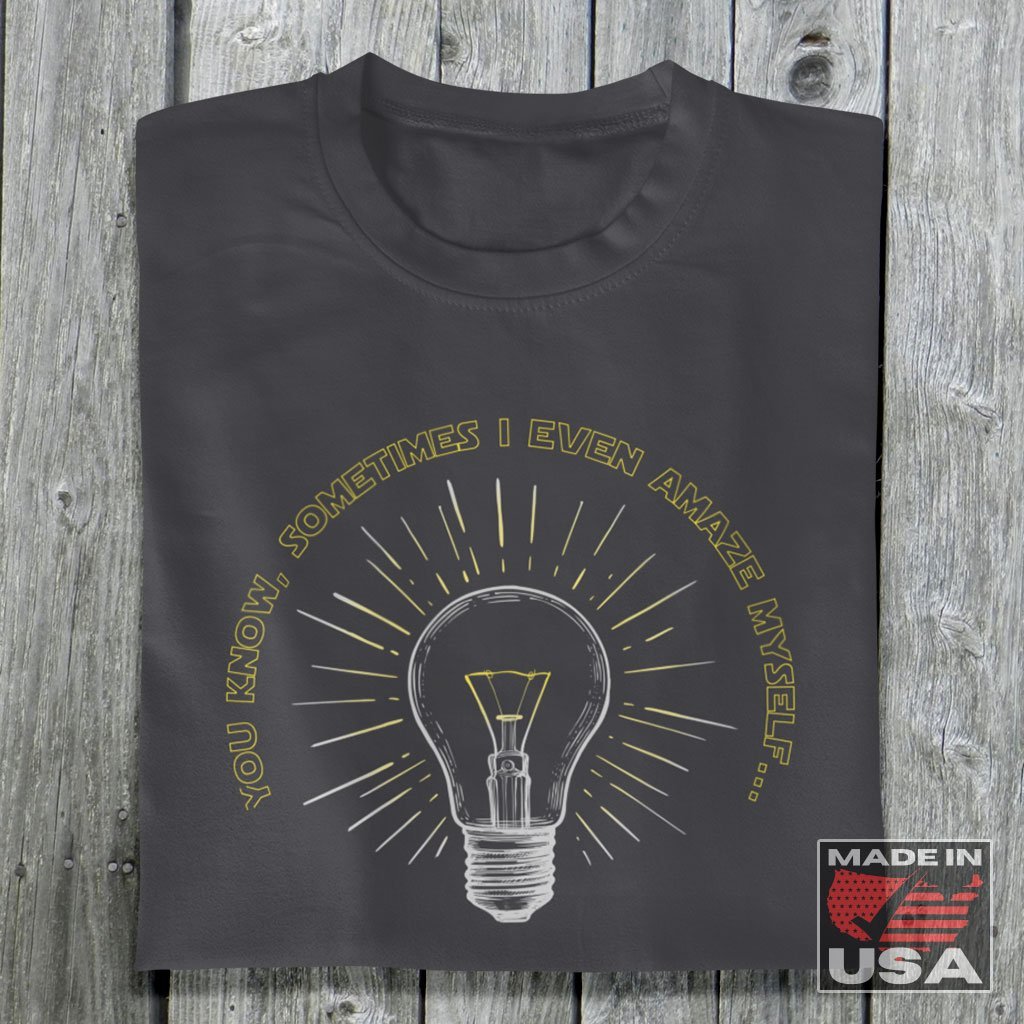 I Even Amaze Myself - Funny Star Wars Quote T-Shirt (Unisex) [Dark Grey] NAB It Designs
