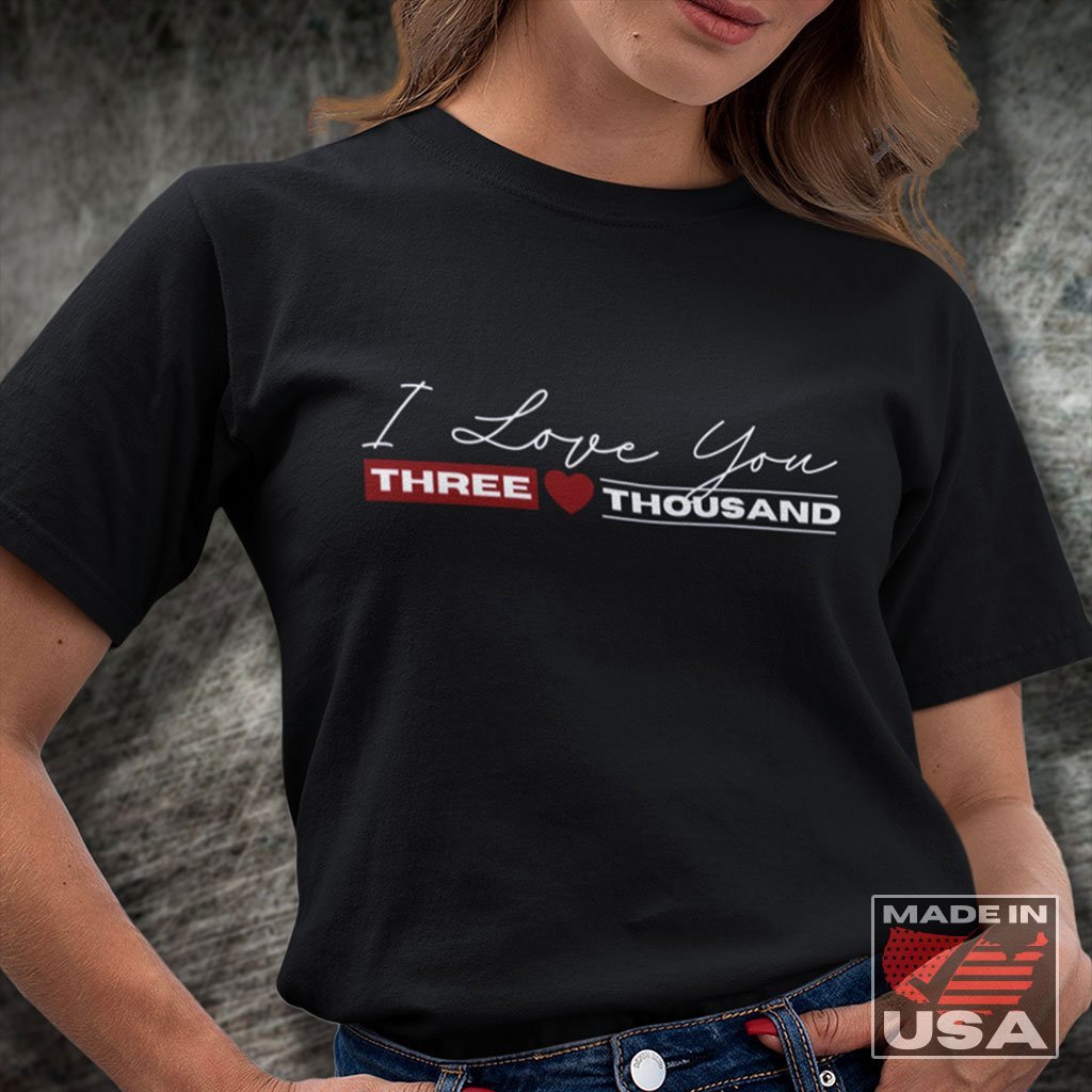 I Love You 3000 - Iron Man / Avengers Quote T-Shirt (Unisex) [Black] NAB It Designs