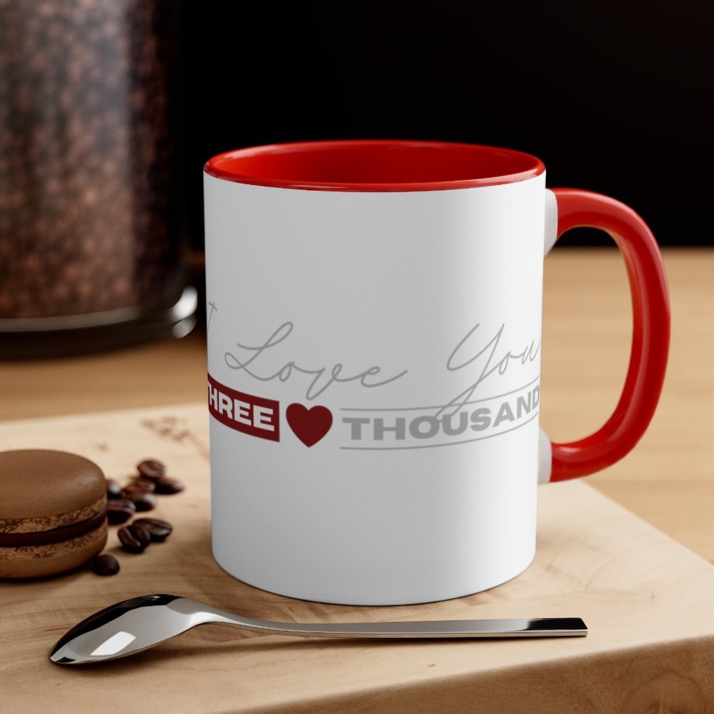 I Love You 3000 Mug - Iron Man / Avengers Quote Coffee Mug, 11oz [Red] NAB It Designs