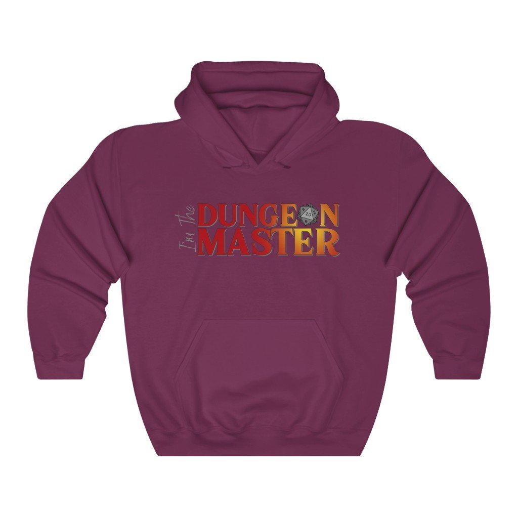 I'm Dungeon Master The - Funny Dungeons & Dragons Hooded Sweatshirt (Unisex) [Maroon] NAB It Designs