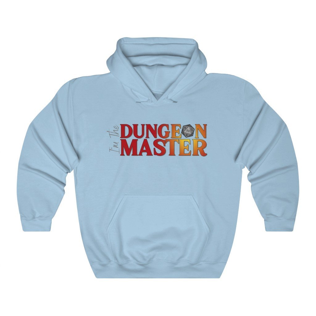 I'm Dungeon Master The - Funny Dungeons & Dragons Hooded Sweatshirt (Unisex) [Light Blue] NAB It Designs