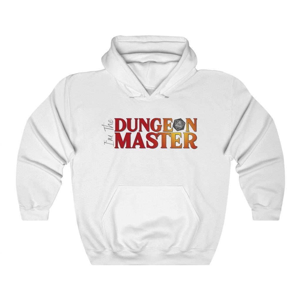 I'm Dungeon Master The - Funny Dungeons & Dragons Hooded Sweatshirt (Unisex) [White] NAB It Designs