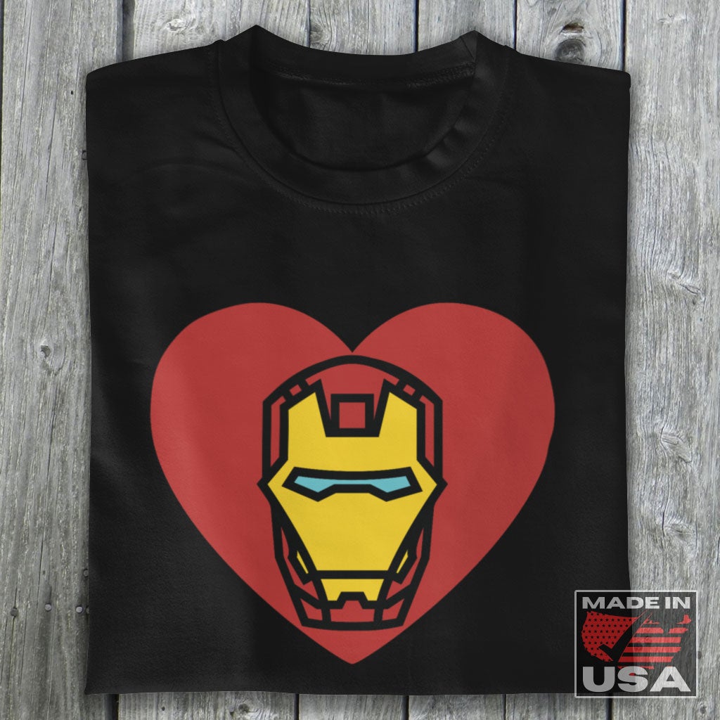 Iron Man Themed Valentine's Day T-shirt [Black] NAB It Designs