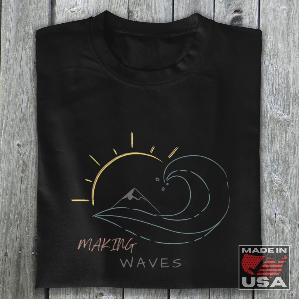 Making Waves - Unisex T-Shirt [Black] NAB It Designs