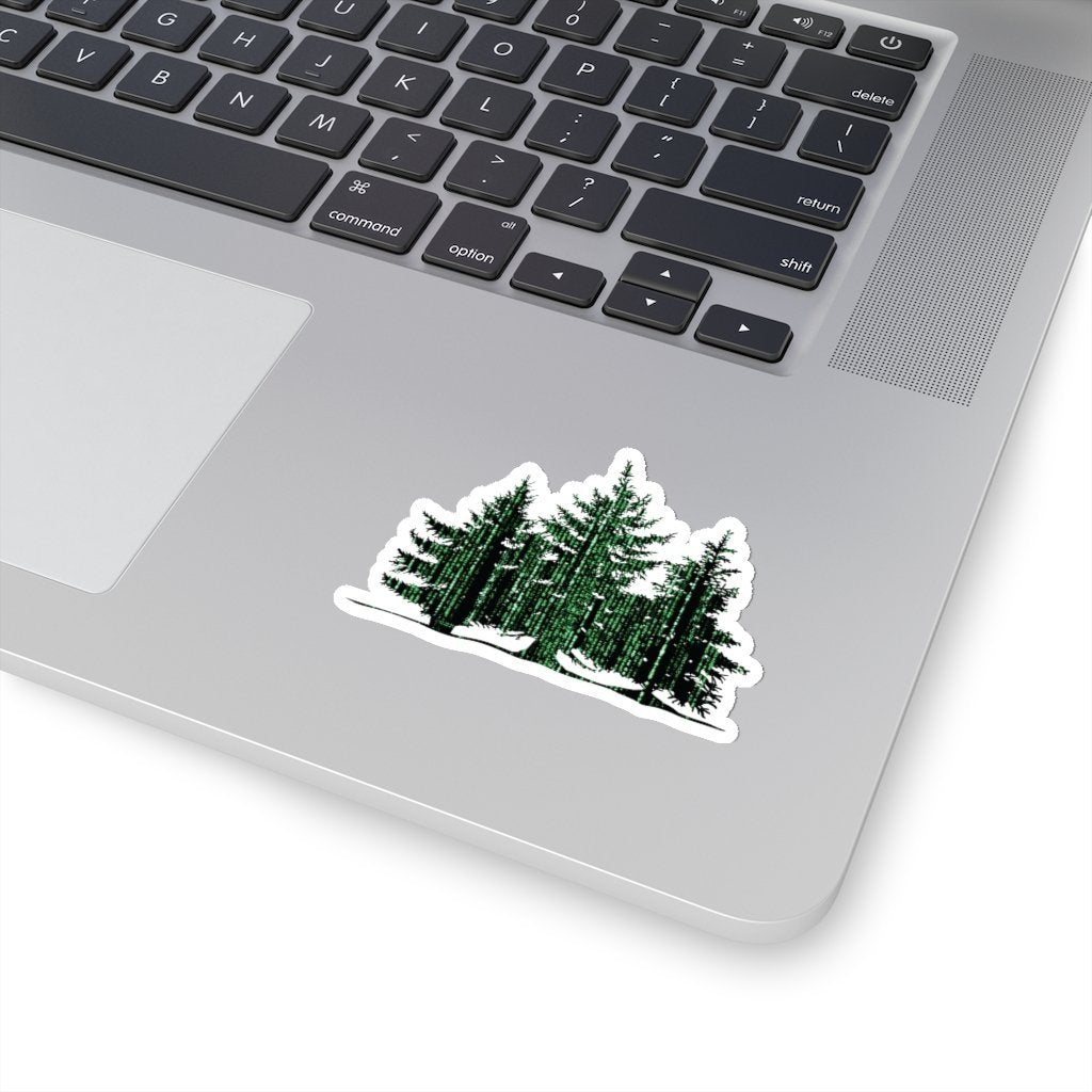 Merry Matrix Trees - Fun Matrix Christmas Sticker [3" × 3"] NAB It Designs