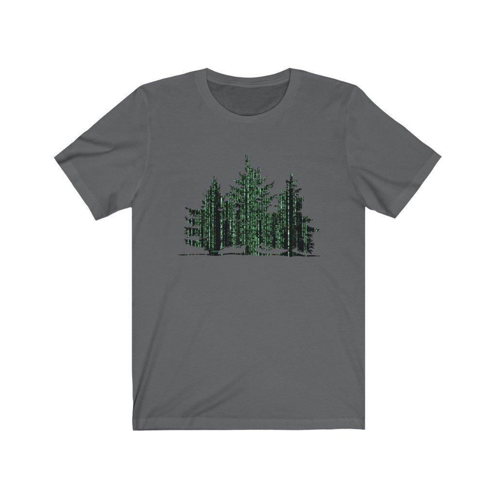 Merry Matrix Trees - Fun Matrix Christmas T-Shirt (Unisex) [Asphalt] NAB It Designs