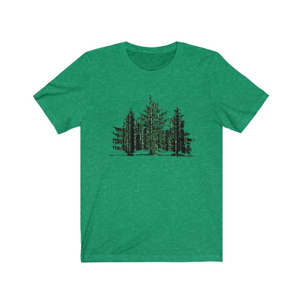 Merry Matrix Trees - Fun Matrix Christmas T-Shirt (Unisex) [Heather Kelly] NAB It Designs