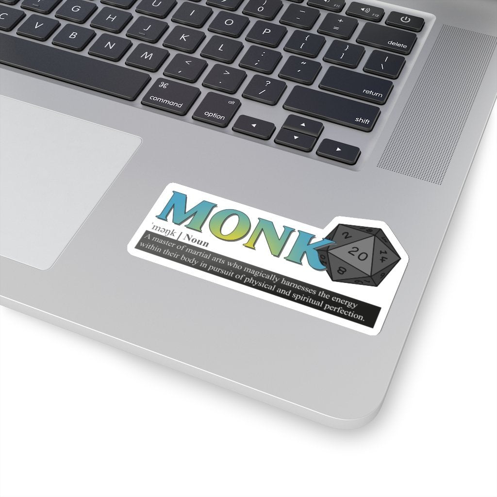 Monk Class Definition - Funny Dungeons & Dragons Sticker [4" × 4"] NAB It Designs