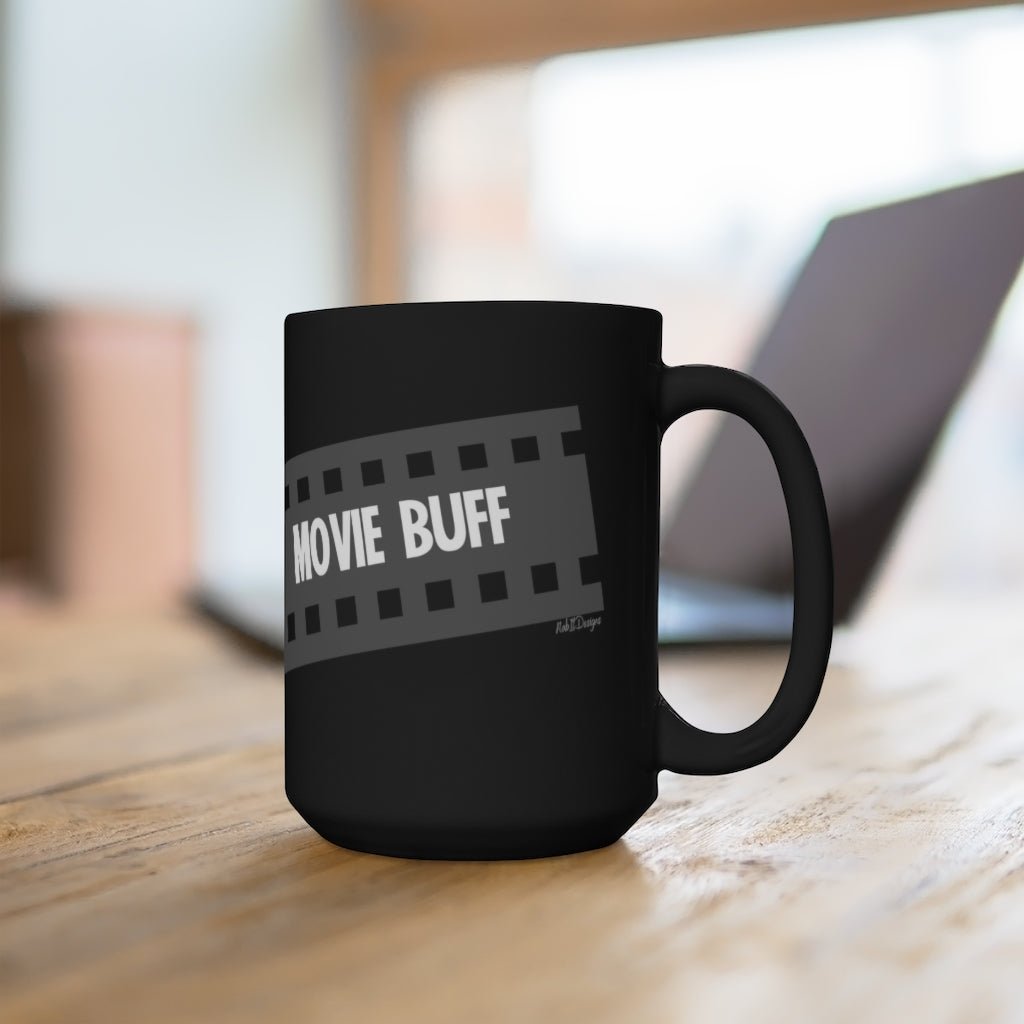 Movie Buff Mug 15 oz, Black [15oz] NAB It Designs
