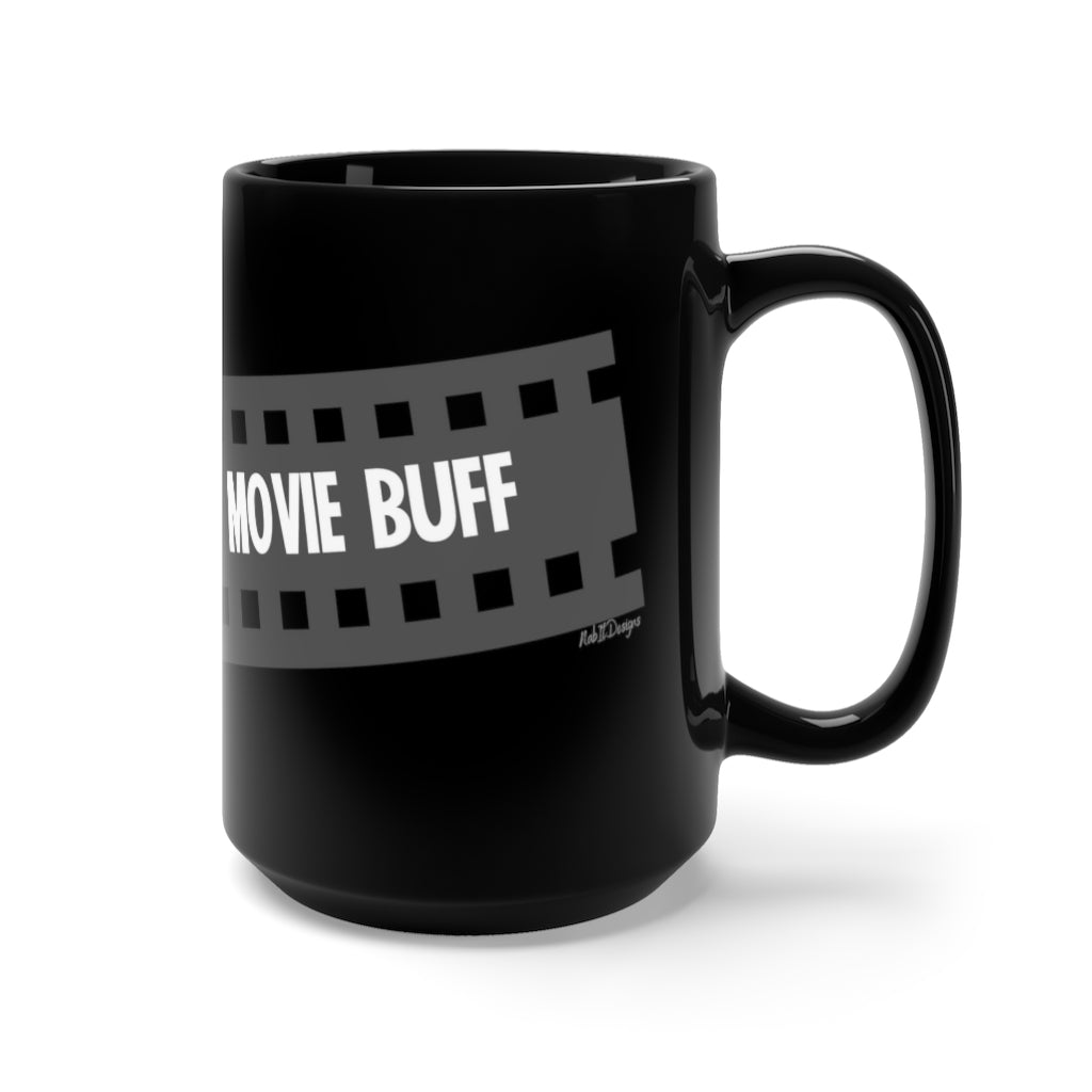 Movie Buff Mug 15 oz, Black [15oz] NAB It Designs