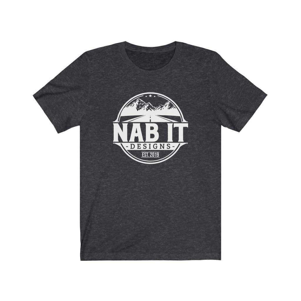 NAB It Tee (White Logo) [Dark Grey Heather] NAB It Designs