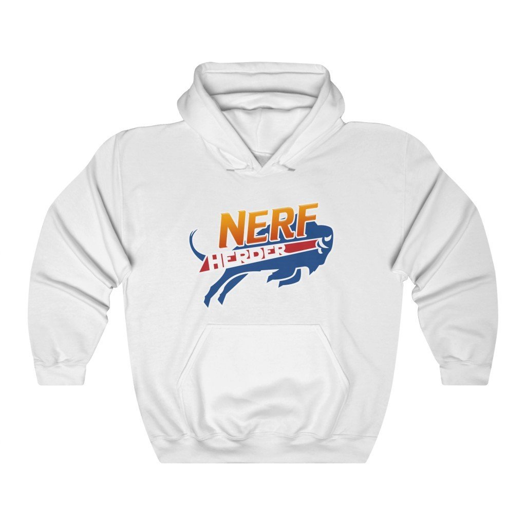 Nerf Herder - Funny Star Wars Hooded Sweatshirt (Unisex) [White] NAB It Designs