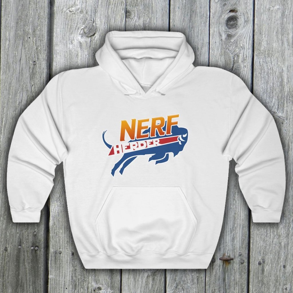 Nerf Herder - Funny Star Wars Hooded Sweatshirt (Unisex) [White] NAB It Designs