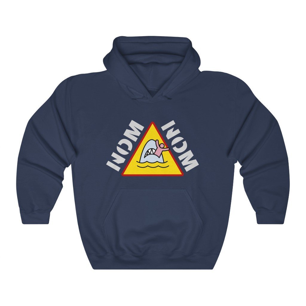 NOM NOM - King Shark Hooded Sweatshirt (Unisex) [Navy] NAB It Designs