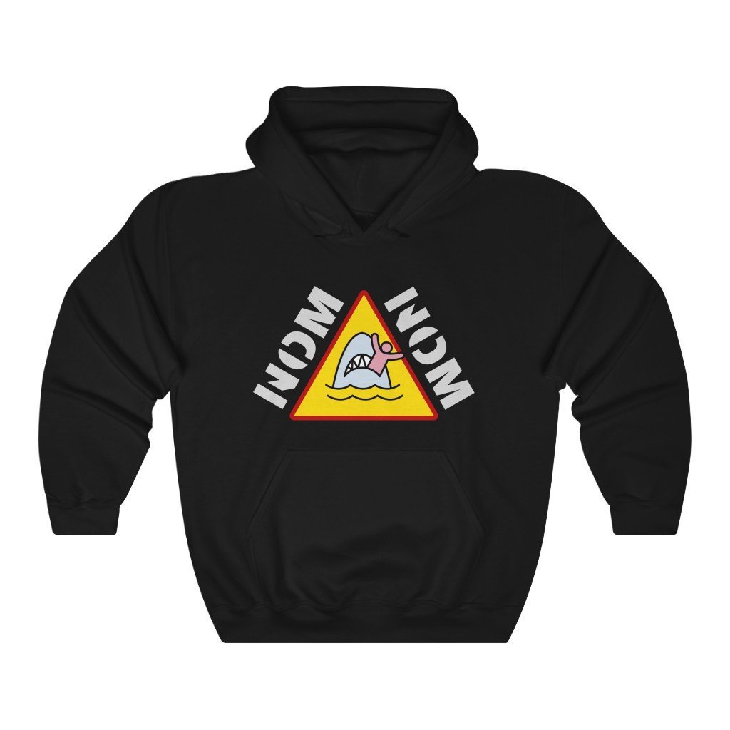 NOM NOM - King Shark Hooded Sweatshirt (Unisex) [Black] NAB It Designs