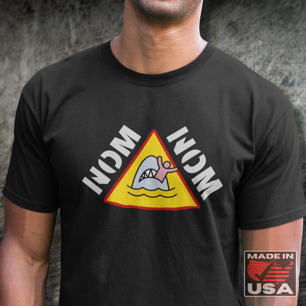 NOM NOM - King Shark T-Shirt (Unisex) [Black] NAB It Designs