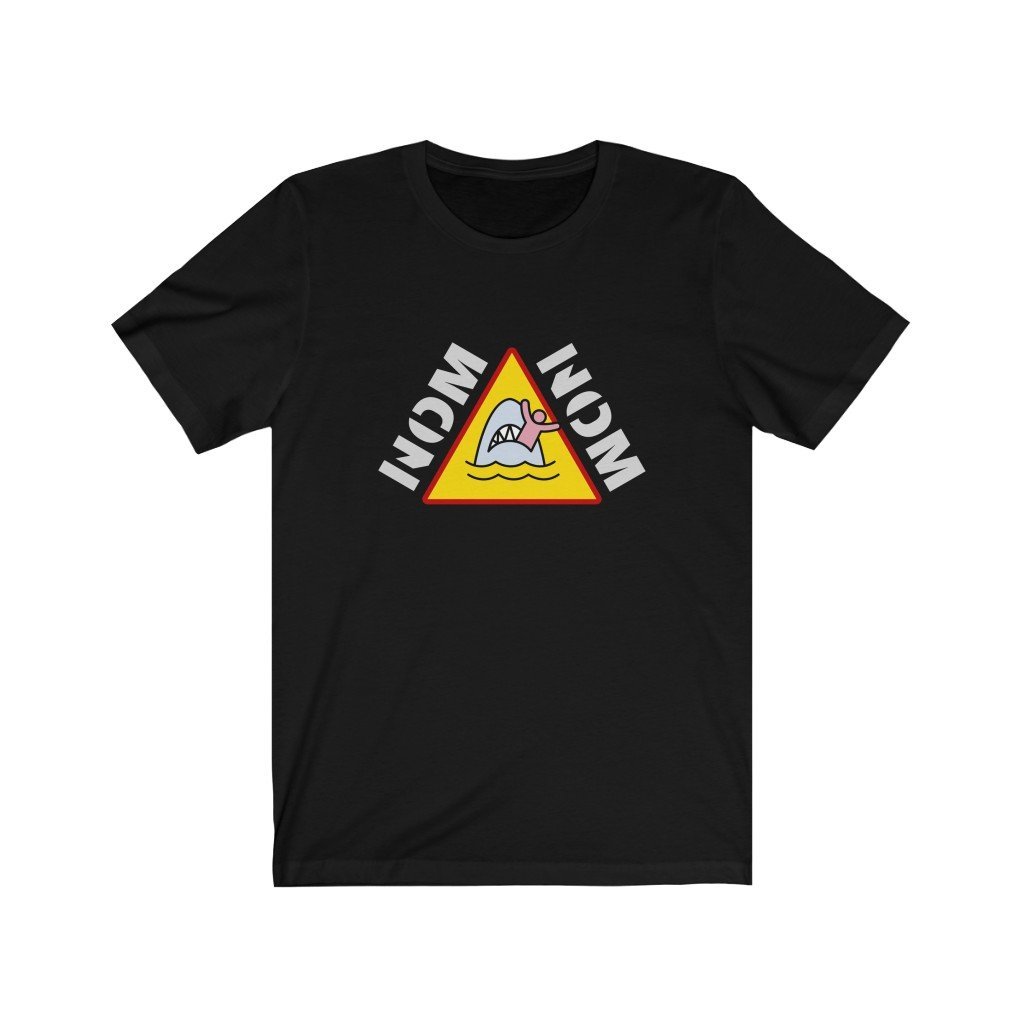 NOM NOM - King Shark T-Shirt (Unisex) [Black] NAB It Designs