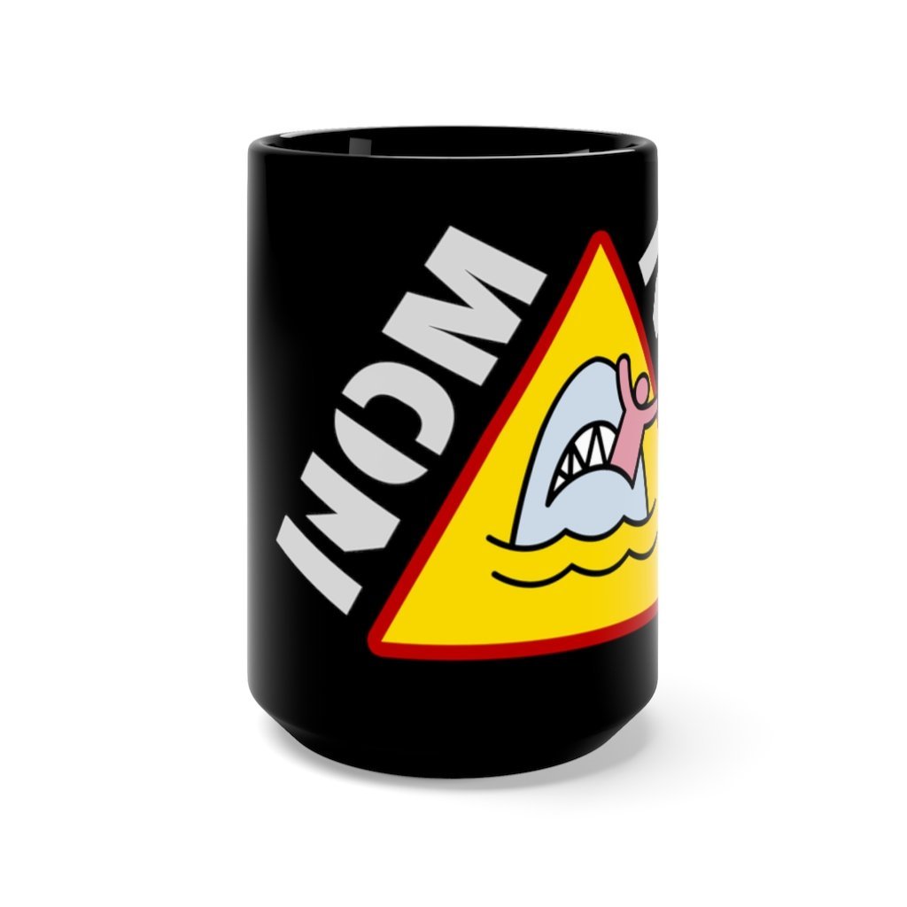 NOM NOM Mug - Funny King Shark Coffee Mug, 15oz [15oz] NAB It Designs