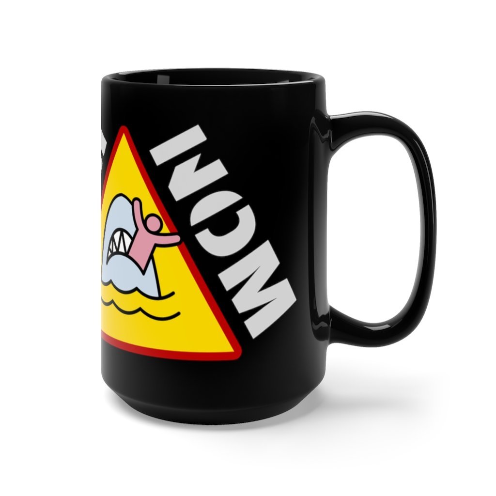 NOM NOM Mug - Funny King Shark Coffee Mug, 15oz [15oz] NAB It Designs