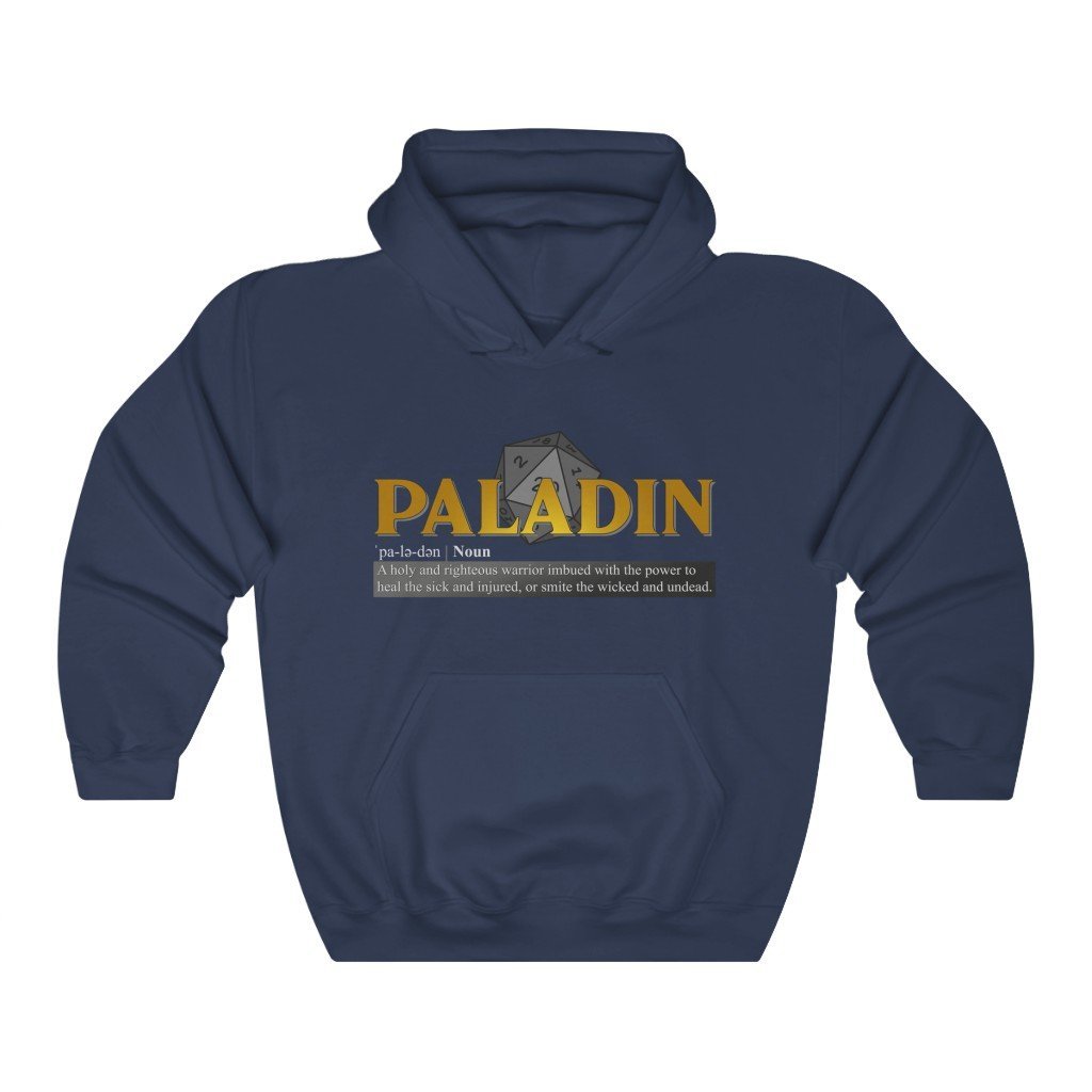 Paladin Class Definition - Funny Dungeons & Dragons Hooded Sweatshirt (Unisex) [Navy] NAB It Designs