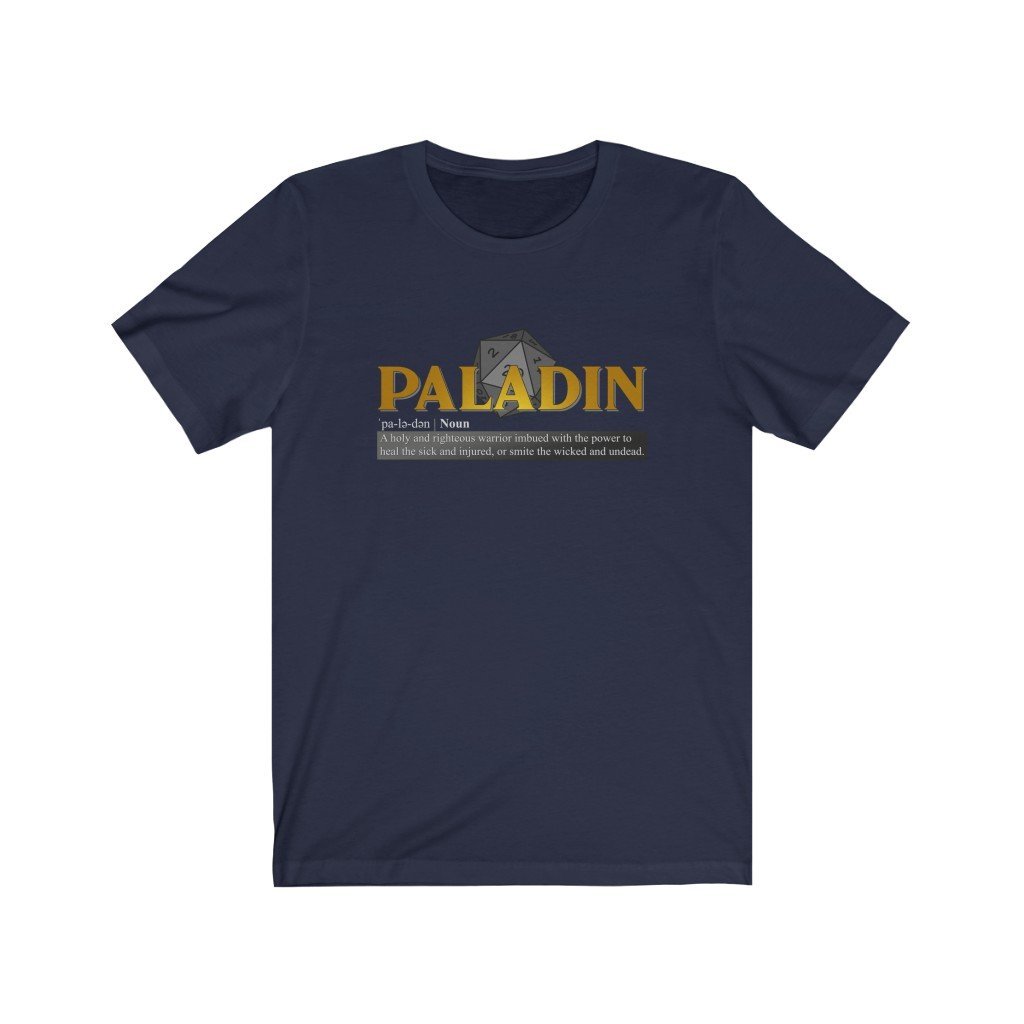 Paladin Class Definition - Funny Dungeons & Dragons T-Shirt (Unisex) [Navy] NAB It Designs