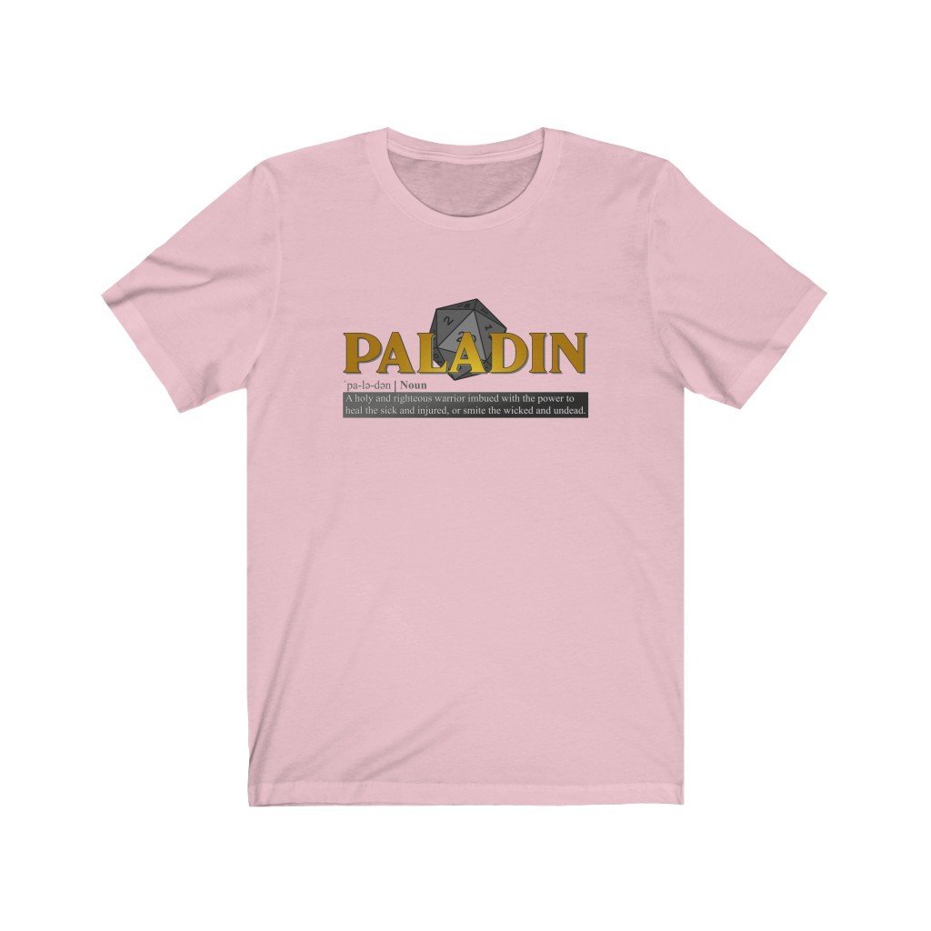 Paladin Class Definition - Funny Dungeons & Dragons T-Shirt (Unisex) [Pink] NAB It Designs