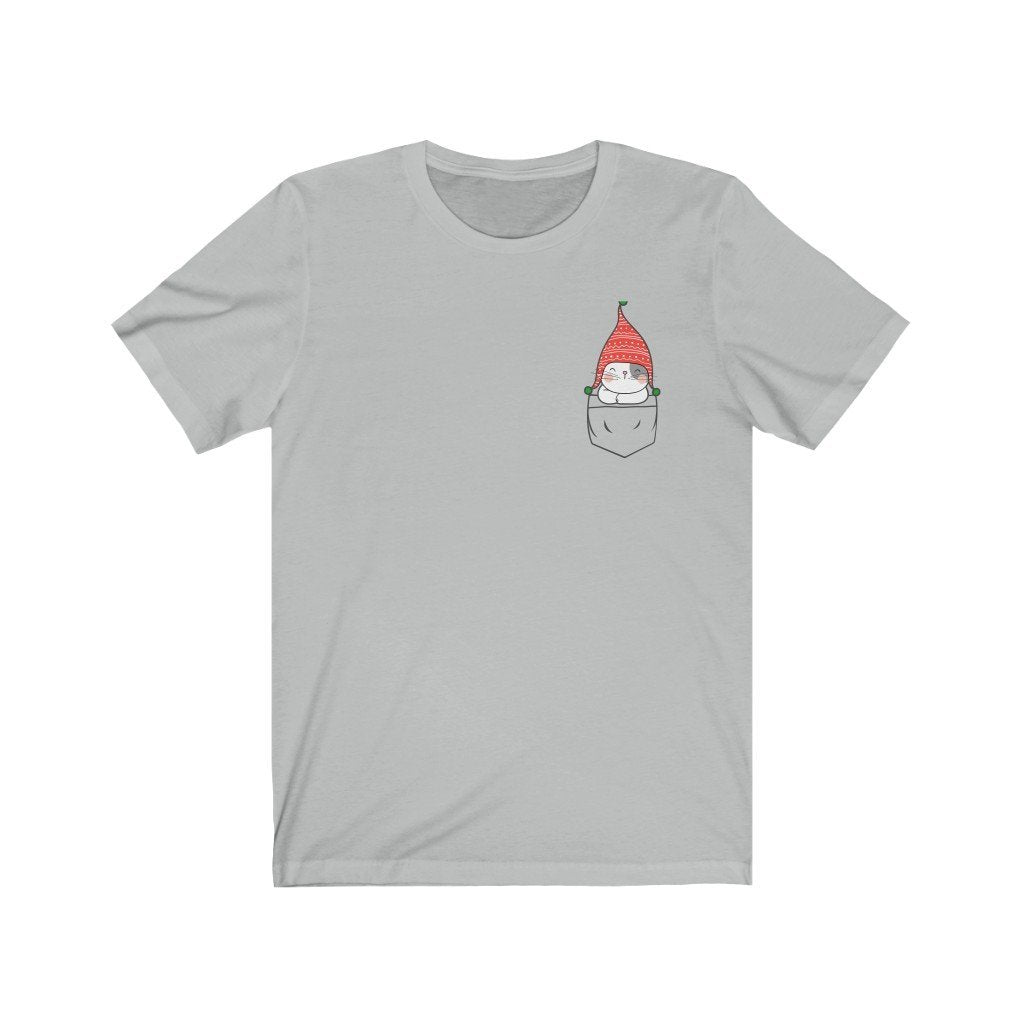 Pocket Christmas Kitten - Tiny Tim - T-Shirt (Unisex) [Ash] NAB It Designs