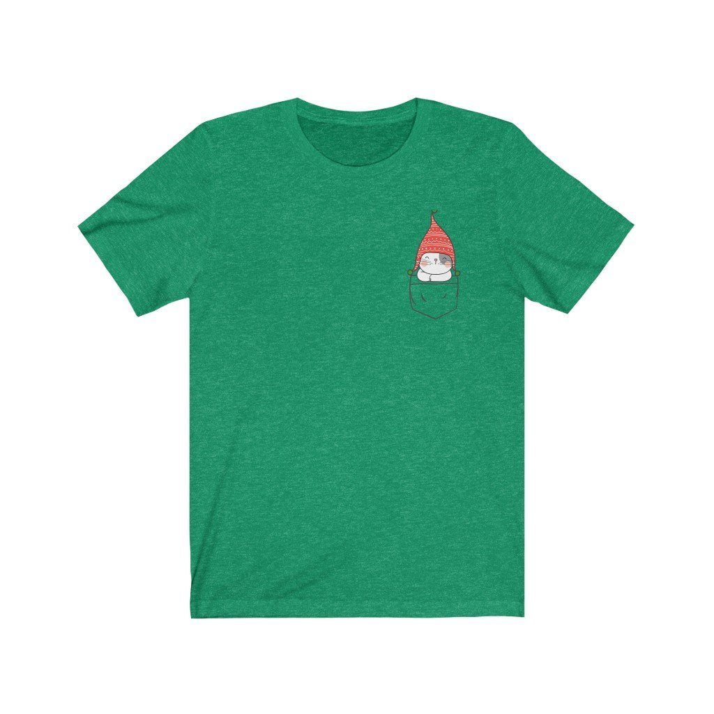 Pocket Christmas Kitten - Tiny Tim - T-Shirt (Unisex) [Heather Kelly] NAB It Designs