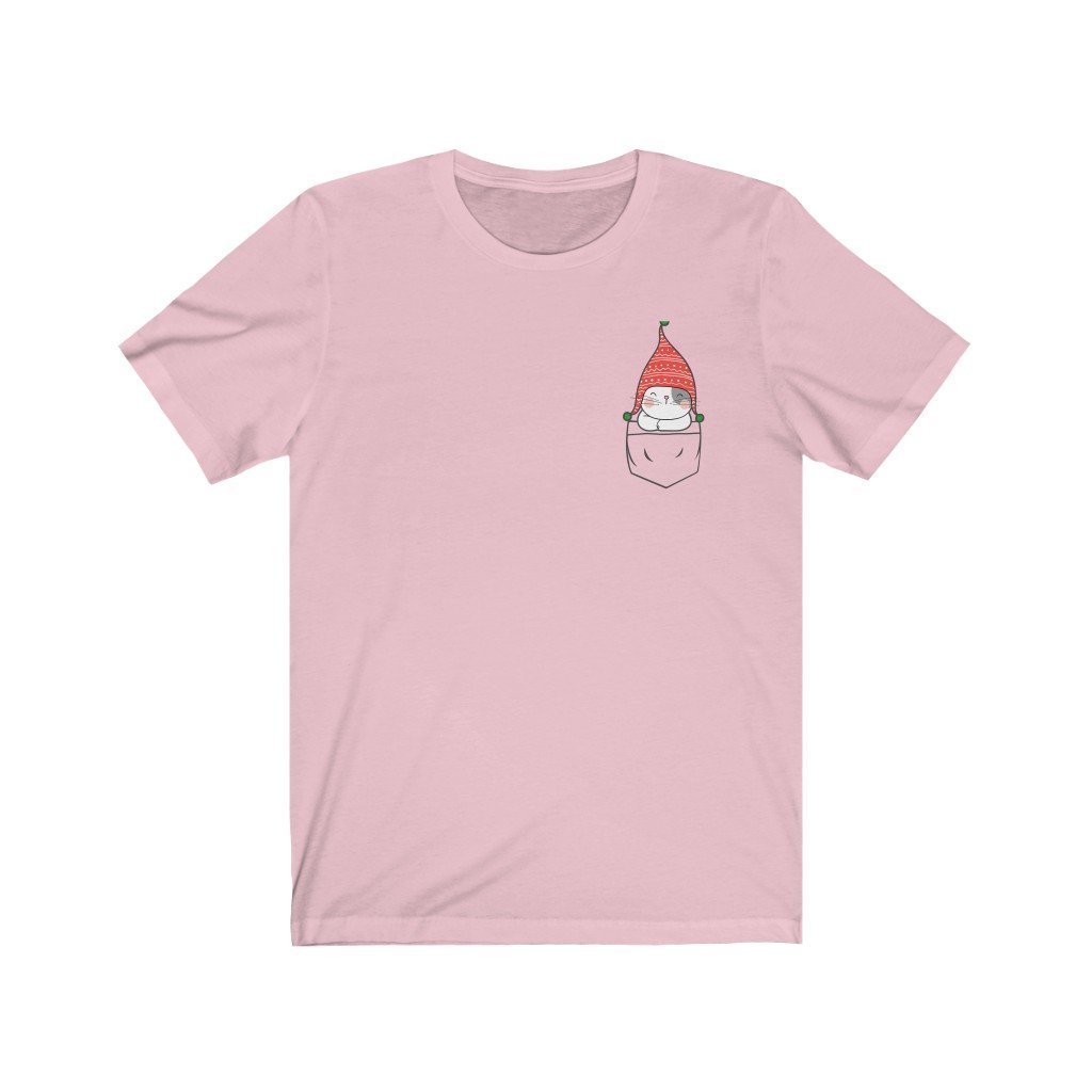 Pocket Christmas Kitten - Tiny Tim - T-Shirt (Unisex) [Pink] NAB It Designs