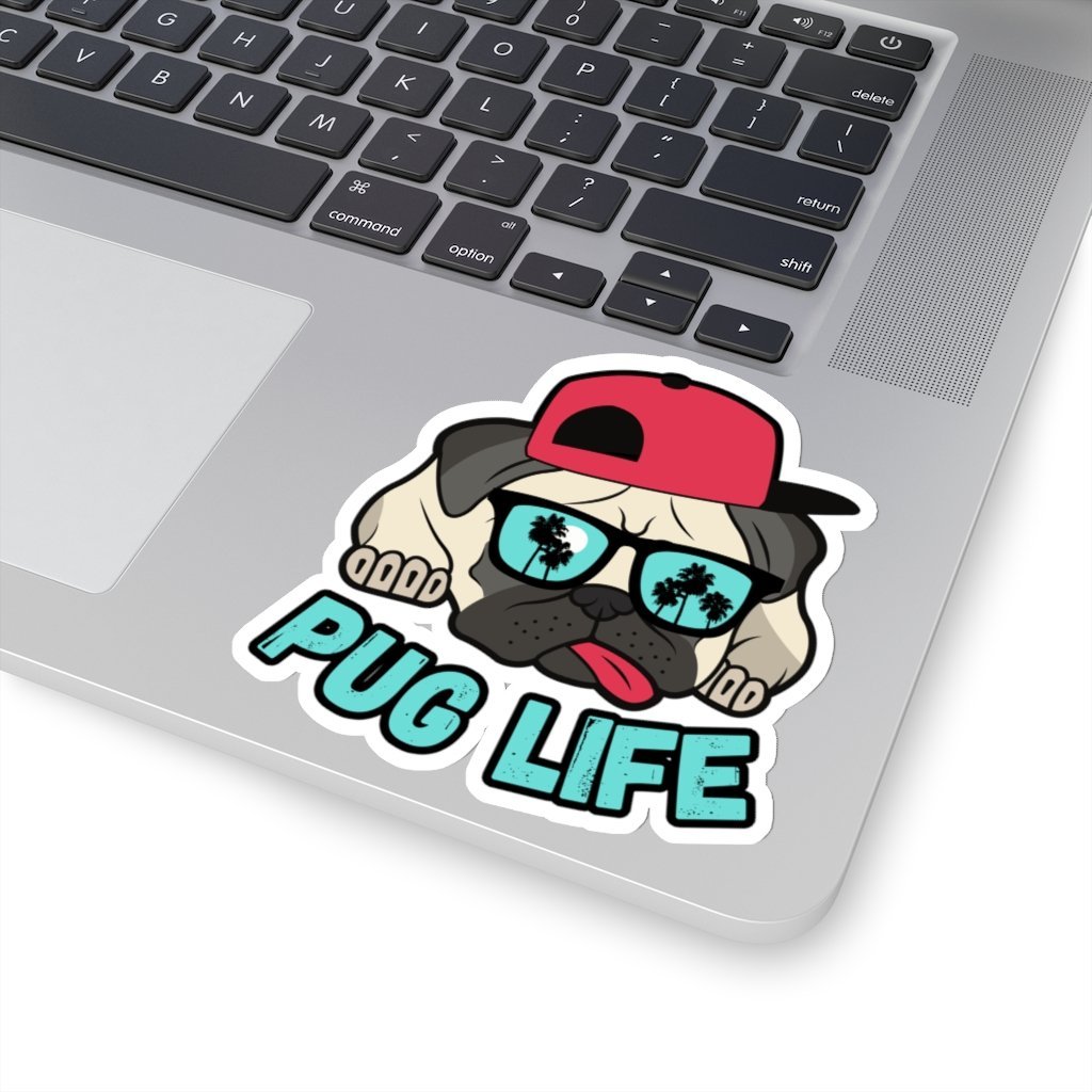 PUG LIFE - Funny Pug Sticker [4" × 4"] NAB It Designs