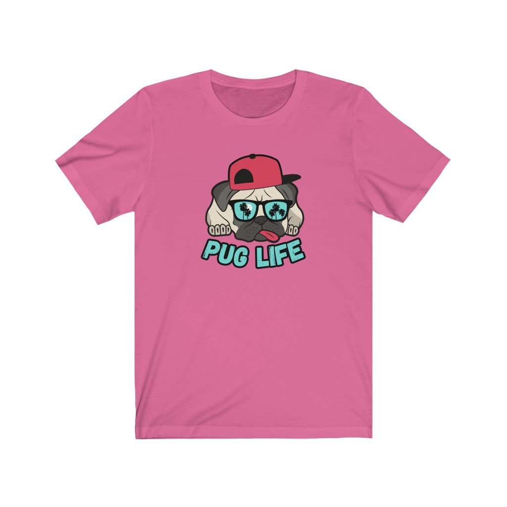 PUG LIFE - Funny Pug T-Shirt (Unisex) [Charity Pink] NAB It Designs