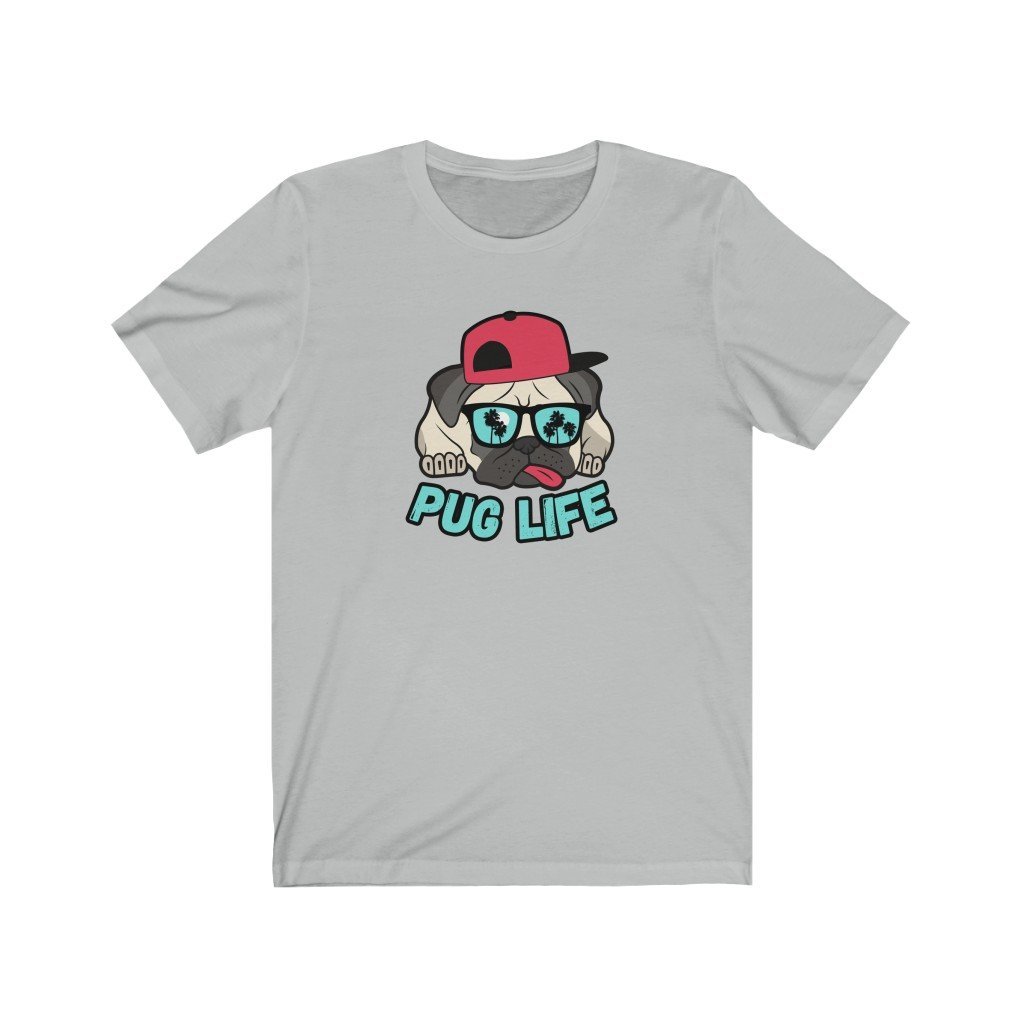 PUG LIFE - Funny Pug T-Shirt (Unisex) [Ash] NAB It Designs