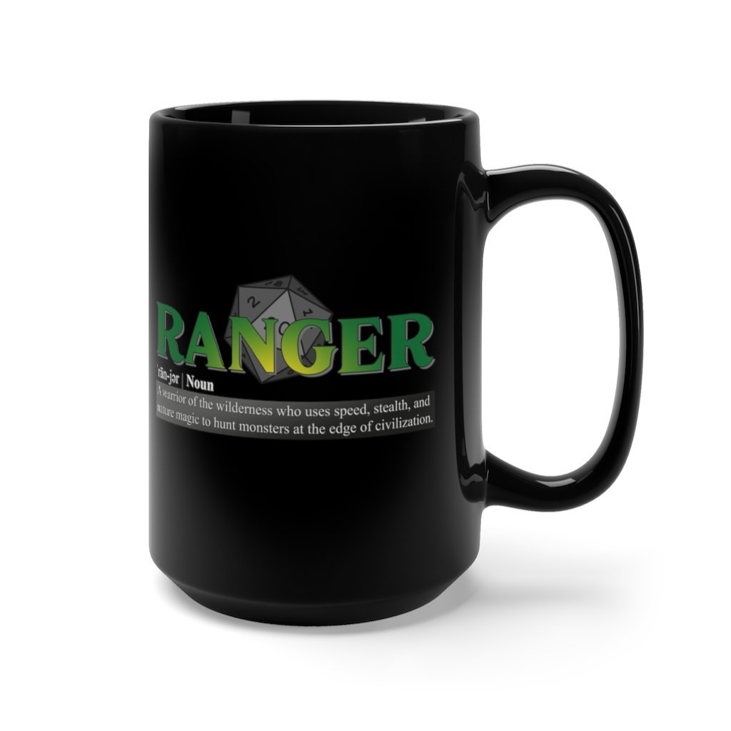 Ranger Class Definition - Funny Dungeons & Dragons Coffee Mug 15 oz, Black [15oz] NAB It Designs