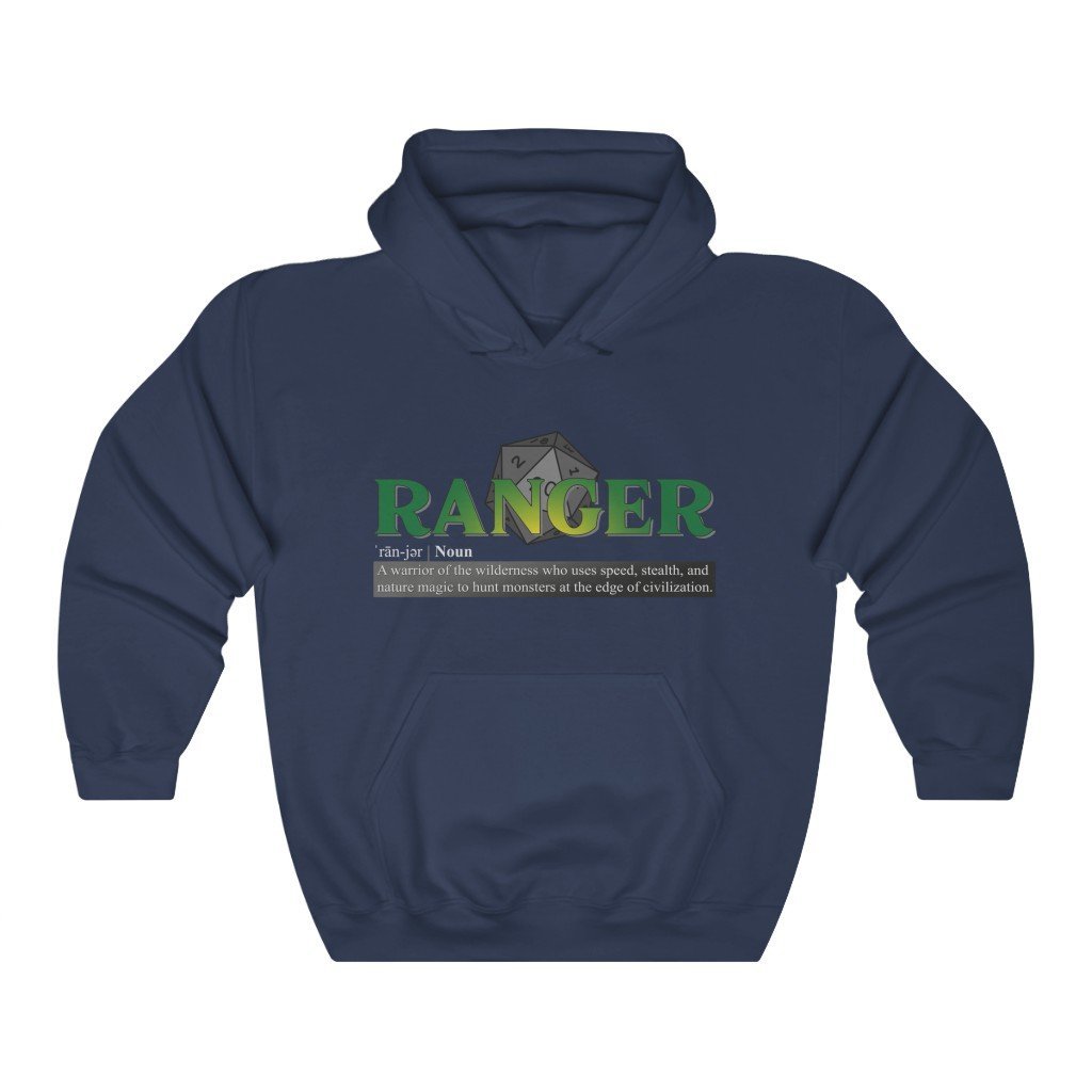 Ranger Class Definition - Funny Dungeons & Dragons Hooded Sweatshirt (Unisex) [Navy] NAB It Designs