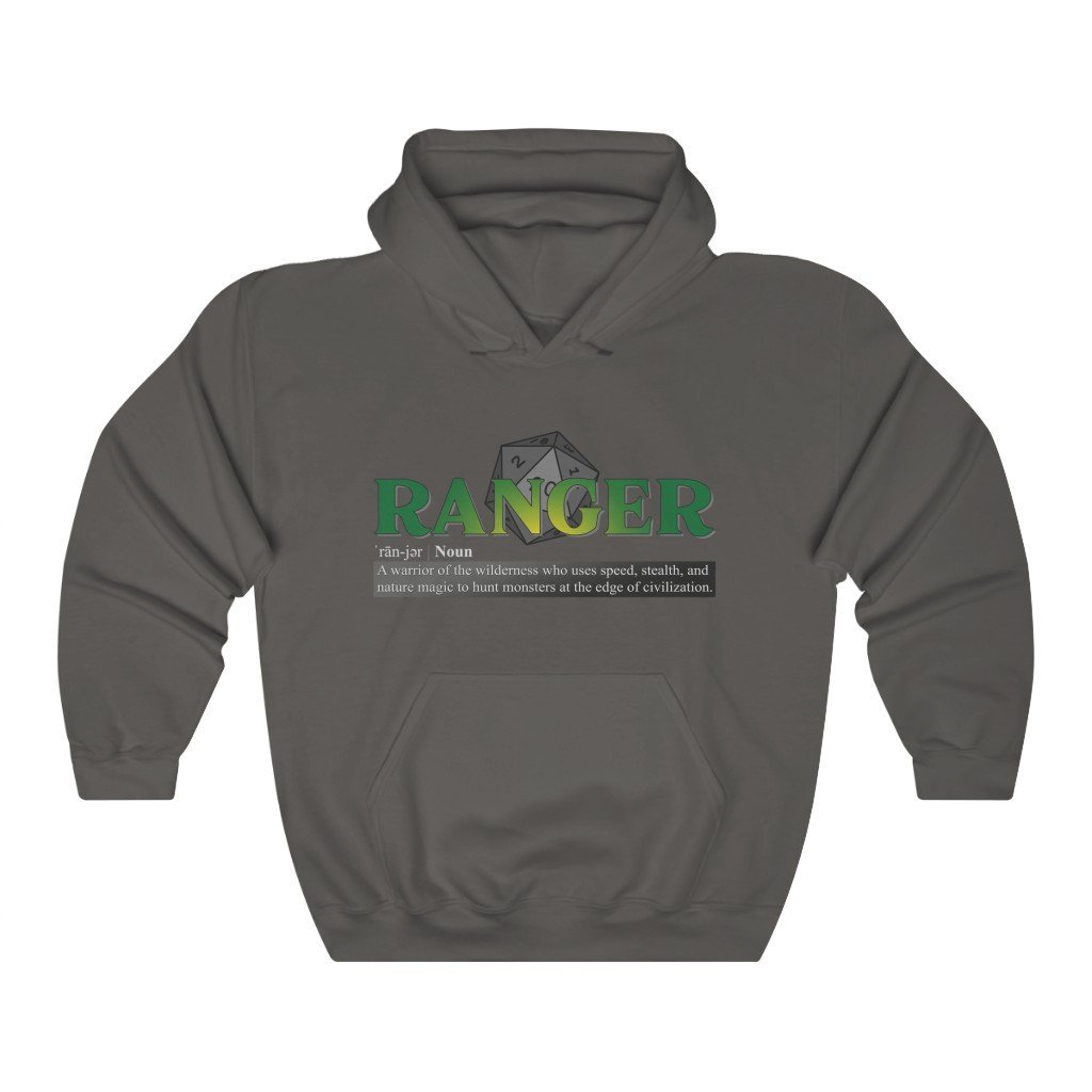 Ranger Class Definition - Funny Dungeons & Dragons Hooded Sweatshirt (Unisex) [Charcoal] NAB It Designs