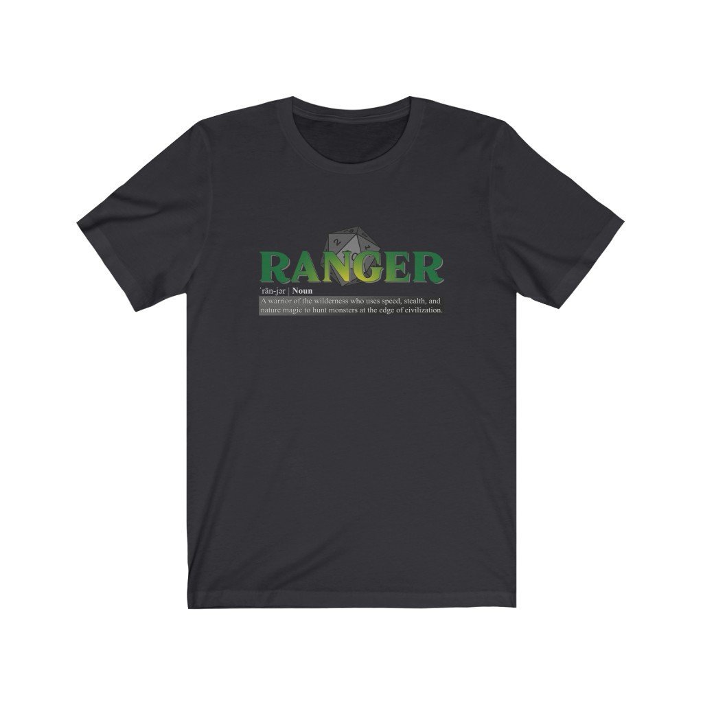 Ranger Class Definition - Funny Dungeons & Dragons T-Shirt (Unisex) [Dark Grey] NAB It Designs
