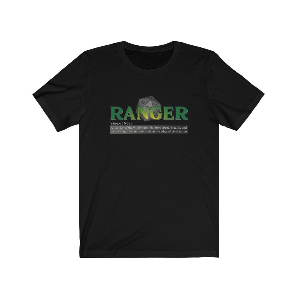 Ranger Class Definition - Funny Dungeons & Dragons T-Shirt (Unisex) [Black] NAB It Designs
