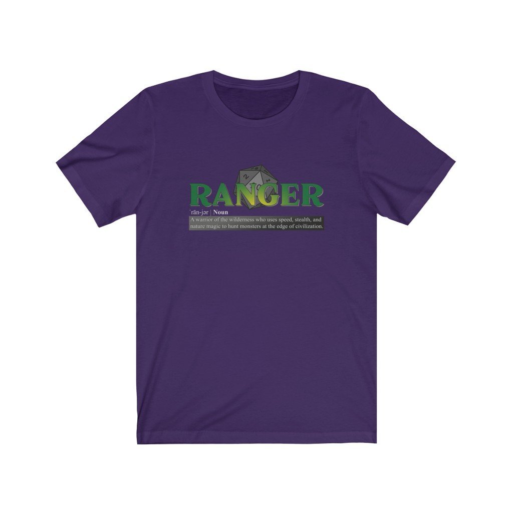 Ranger Class Definition - Funny Dungeons & Dragons T-Shirt (Unisex) [Team Purple] NAB It Designs