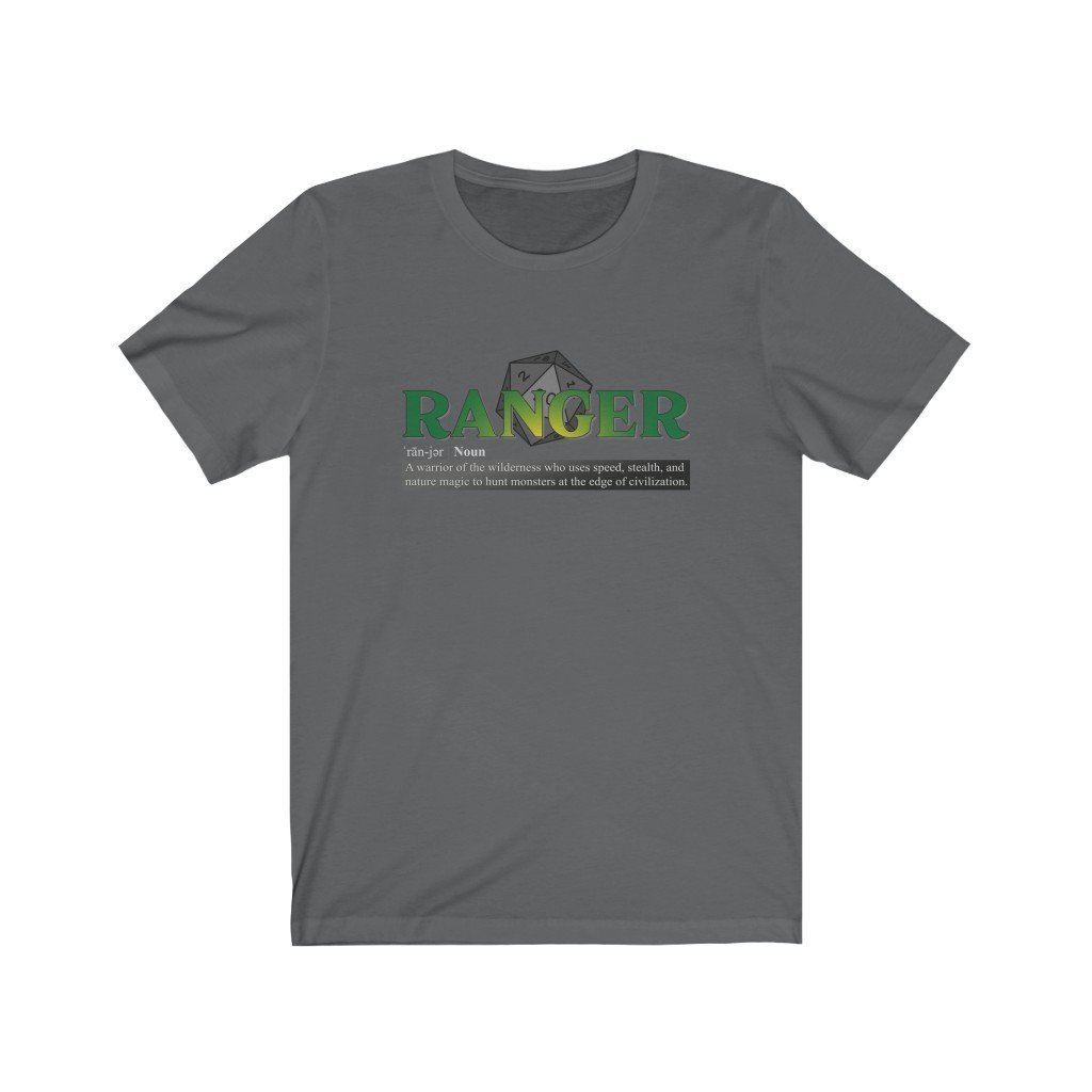 Ranger Class Definition - Funny Dungeons & Dragons T-Shirt (Unisex) [Asphalt] NAB It Designs