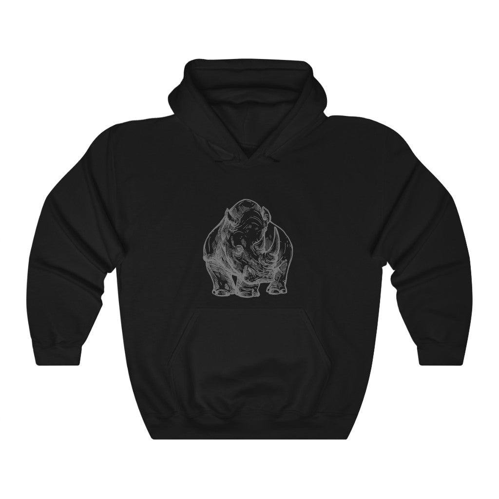 Rockin' Rhino Hooded Sweatshirt [Black] NAB It Designs