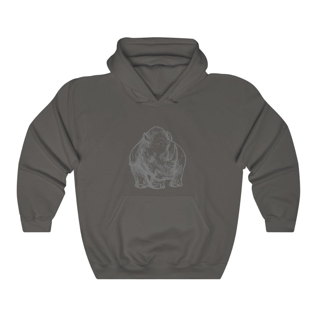 Rockin' Rhino Hooded Sweatshirt [Charcoal] NAB It Designs