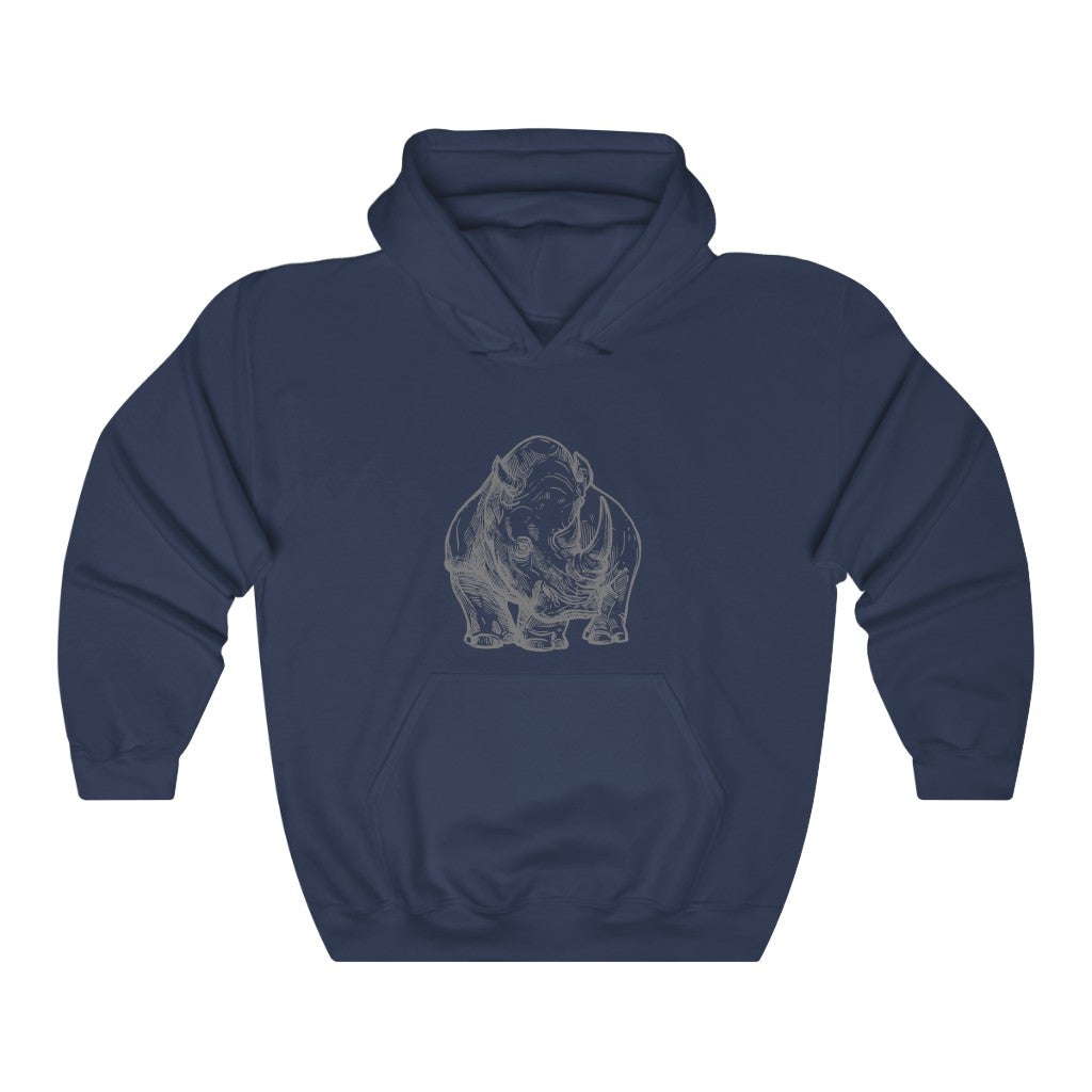 Rockin' Rhino Hooded Sweatshirt [Navy] NAB It Designs