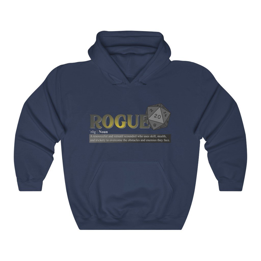 Rogue Class Definition - Funny Dungeons & Dragons Hooded Sweatshirt (Unisex) [Navy] NAB It Designs