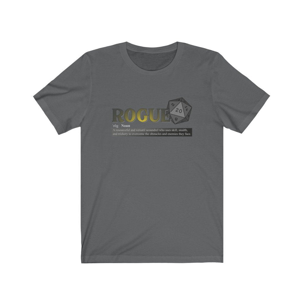 Rogue Class Definition - Funny Dungeons & Dragons T-Shirt (Unisex) [Asphalt] NAB It Designs