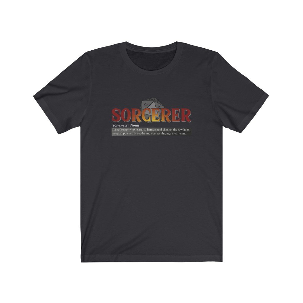 Sorcerer Class Definition - Funny Dungeons & Dragons T-Shirt (Unisex) [Dark Grey] NAB It Designs