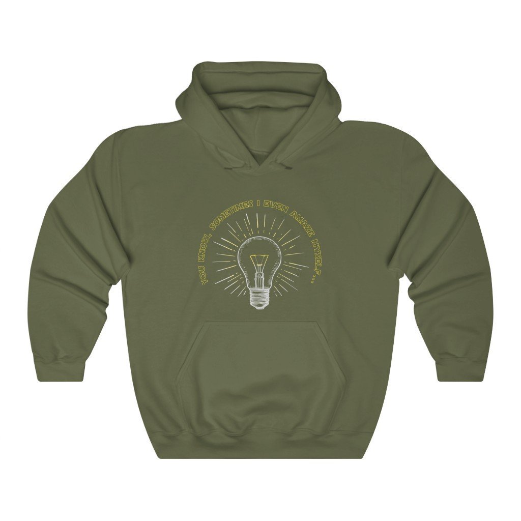 STAR WARS - Funny Star Wars Hooded Sweatshirt (Unisex) [Military Green] NAB It Designs